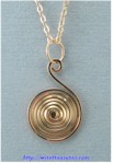 14K Gold Filled Tight Curl Pendant