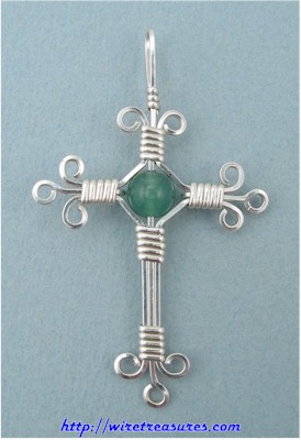 Single Bead Cross Pendants