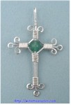 Single Bead Cross Pendants